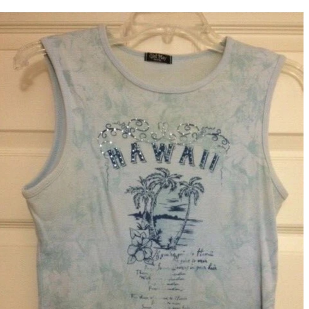 Blue Hawaii Top Tank Sleeveless Blue